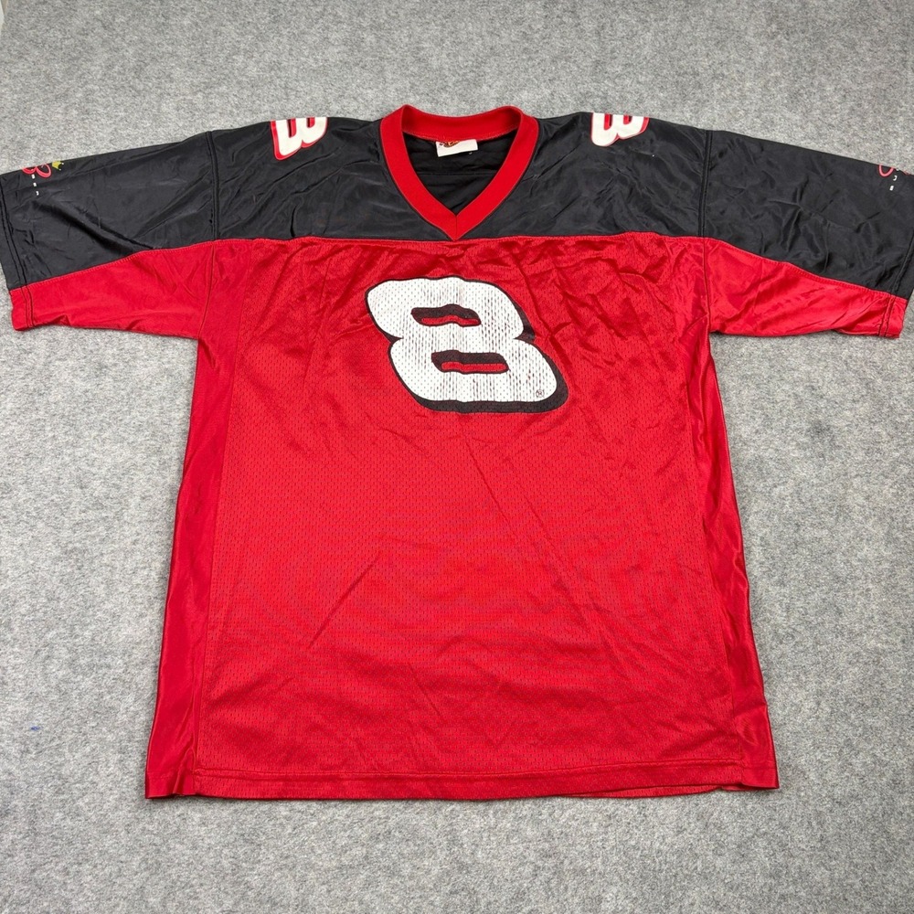 Winners‎ Circle Dale Earnhardt Jr Budweiser Racing Jersey Men XL Red Black #8